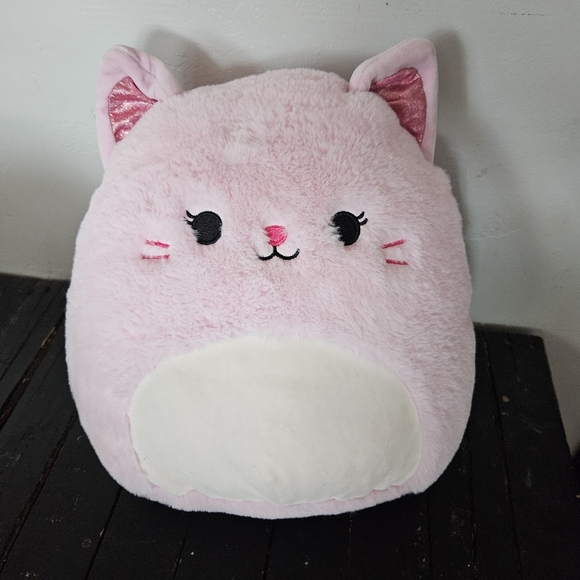 Squishmallows Fuzz A Mallow Celenia Pink Cat Stuffed Plush Animal 13" Soft Furry - Picture 1 of 5